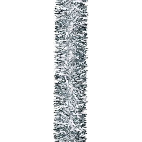 1Pcs Silver Luxury Deluxe Chunky Christmas Tinsel Garland Tree Decoration 2 m (1/5)