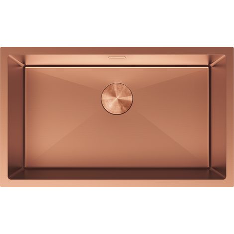 Mexen Trixo lavello in acciaio inox a 1 vasca 750 x 440 mm, rame - 6415751000-65 (1/5)