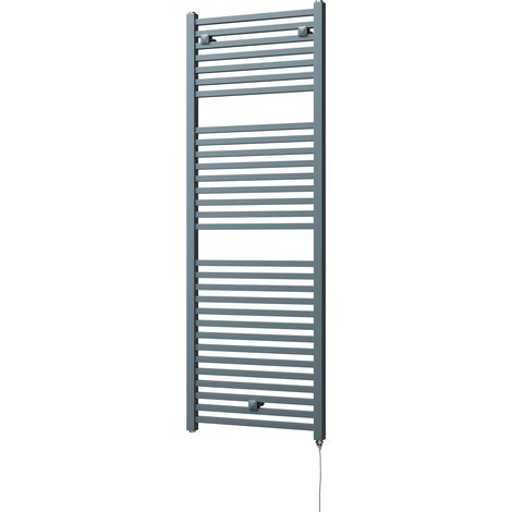 Todi - Anthracite Electric Towel Rail H1420mm x W500mm Straight 600w Standard (1/3)