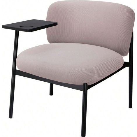 Fauteuil moderne à oreilles, fauteuil relax avec structure métallique, canapé d'appoint pour salon/chambre/jardin,Violet (1/5)