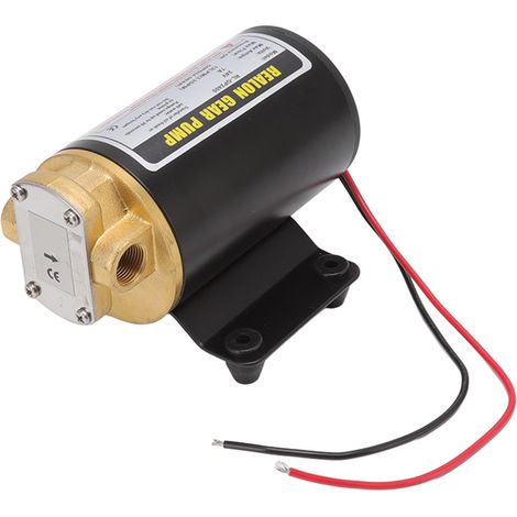 Pompe à huile électrique à engrenages avec protection thermique, pompe de transfert d'huile et raccord en laiton pour moteur diesel RL GP2400 24V 7A (1/5)