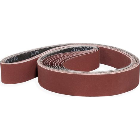 Bande Abrasive 50X2000 mm- Grains 2 X 60/80/120/240/400 Bande de Ponceuse pour le Ponçage, le Polissage et le Enlever la Rouille, Idéale pour le Bois (10 Pièces) (1/5)