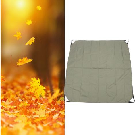 Giant 57x57 inch Reusable Waterproof Oxford Leaf Collection Bag - Leaves, Grass, Garden Waste - Washable Fabric Hammock Cushions (1/4)