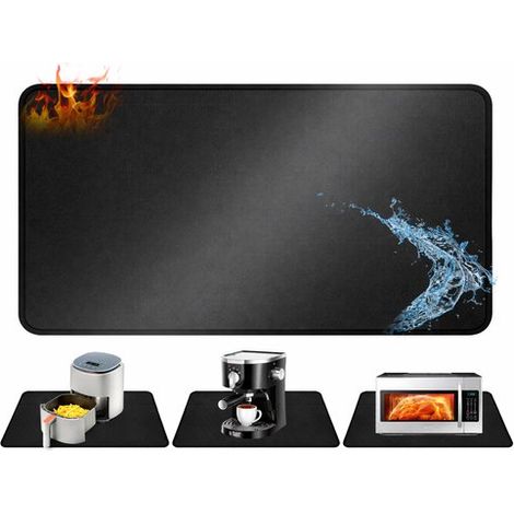 Hitzebeständige Schutzmatte Feuerfeste Unterlage für Arbeitsplatten und Tische 60 x 40 cm Silikon Fiberglas Rutschfeste Küchenmatte für Backofen, (1/5)