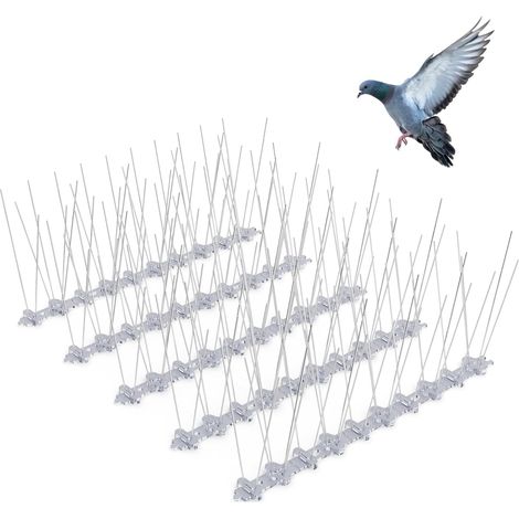Pics Anti-Pigeons avec Base Flexible – Plastique Haute Qualité – Répulsif Oiseaux Discret pour Balcon et Garde-Corps – Installation Facile et Durable – 3m (1/5)