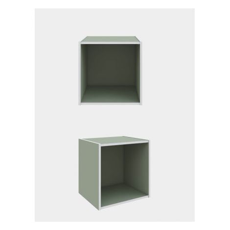 CUBO 35X29X35 CM VERDE