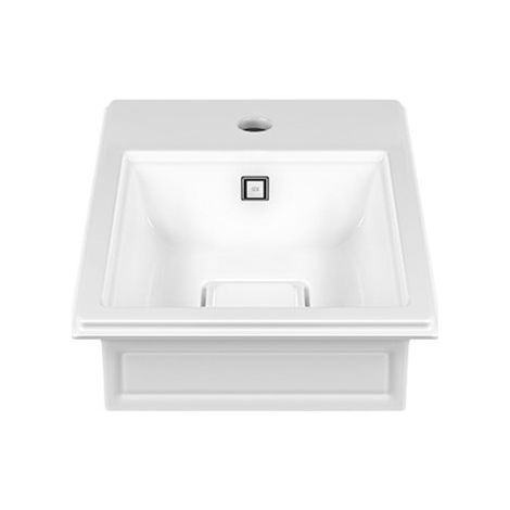 Gessi Eleganza lavabo à poser, 520 x 410mm, Cristalplant (blanc