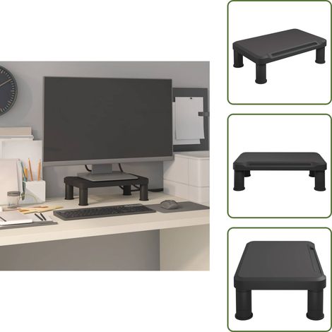 Supporto per computer - vidaXL Supporto per Monitor Nero 38x24x10,5 cm - Supporto per schermo da scrivania