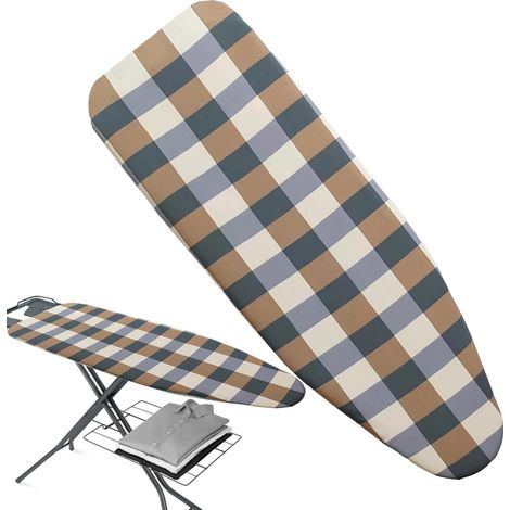 Housse de table à repasser en coton à carreaux avec rembourrage simple, adaptée aux tables à repasser de 90 × 30 cm, housse de rechange résistante à la chaleur et perméable à la vapeur pour table à re (1/5)