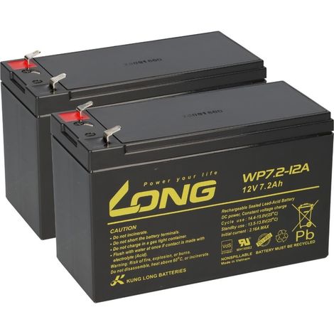 Ersatzakku für Alber Scalamobil S10 und S20 2x Kung Long 12V 7,2Ah Bleiakku (1/5)