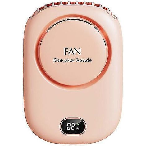 Ventilateur de cou mains libres avec cordon réglable (rose) (1/5)