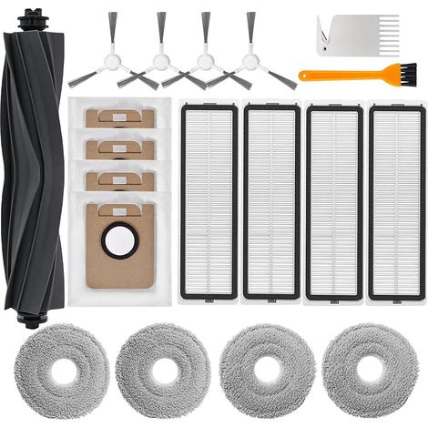 FOREHILL 19 Accessoires pour Dreame L10s Ultra / L10 Ultra / L10 Prime/Xiaomi X20+ Pièces de Rechange avec 1 Brosse Principale 4 Sac Aspira (1/5)