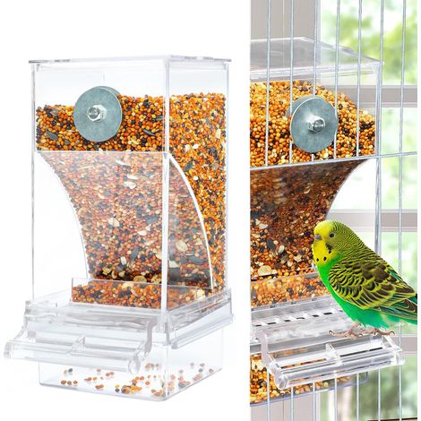 Mangeoire automatique pour oiseaux : bol anti-gaspillage, cage, alimentation automatique pour canaris, perroquets et calopsittes (1/5)