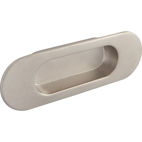 Estamp Griffmuschel Zalya Breite 110mm - Griff für Schiebetür - Muschelgriff zum Einlassen - Zinkdruckguss Edelstahl Effekt (1/4)