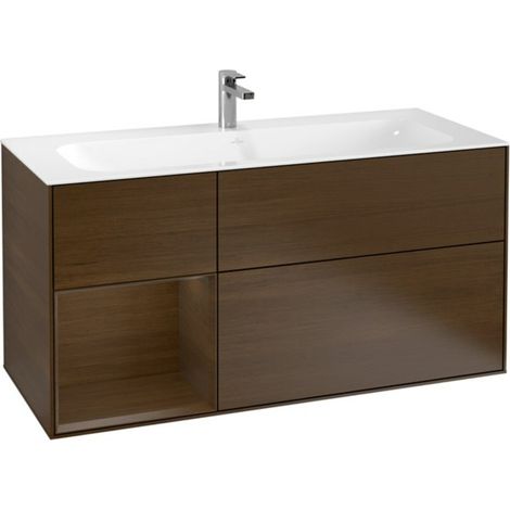 V&B Waschtischunterschrank Finion 119,6x59,1cm, Reg li wal ven, wal veneer (1/2)