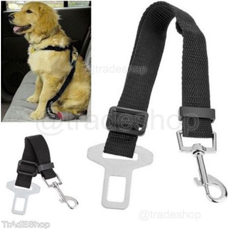 Trade Shop - HUNDE SICHERHEITSGURT HUNDELEINLEINE VERSTELLBAR AUTO UNIVERSAL -