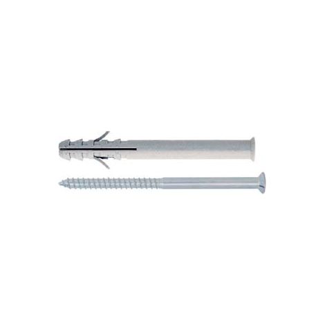 TASSELLO PROLUNGATO IN NYLON PER SERRAMENTI CON VITE ZINCATA BIANCA TUP- - ø mm.10x80 vite ø mm.7x90 spess. fiss. mm.30 - 50 pezzi FRIULSIDER