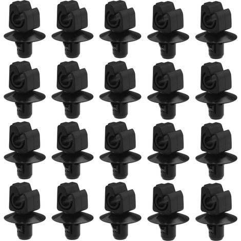 Lot de 20 clips de support de tuyau de rechange 6758612 - Compatibles avec Ford - Clips de fixation pour panneau de porte intérieur - Noir (1/5)