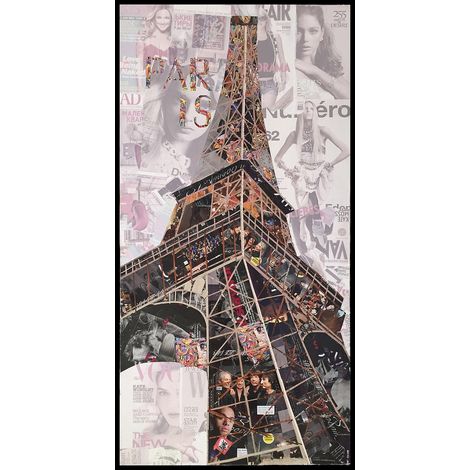 Quadro Collage Paris I in Carta Riciclata (1/4)