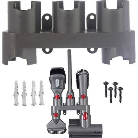 Support mural pour aspirateurs sans fil Dyson – Compatible V7, V8, V10, V11 – En acier inoxydable, design mural compact (1/5)