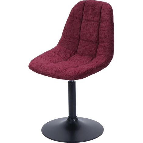 Chaise de salle à manger HWC-A60, chaise de cuisine chaise pivotante, acier MVG tissu/textile chenille (465g/m²) borde (1/2)