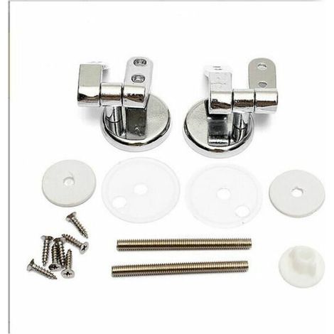 Charniere Abattant, Lot de charnières de rechange pour lunette WC avec fixations en alliage de zinc (1/5)