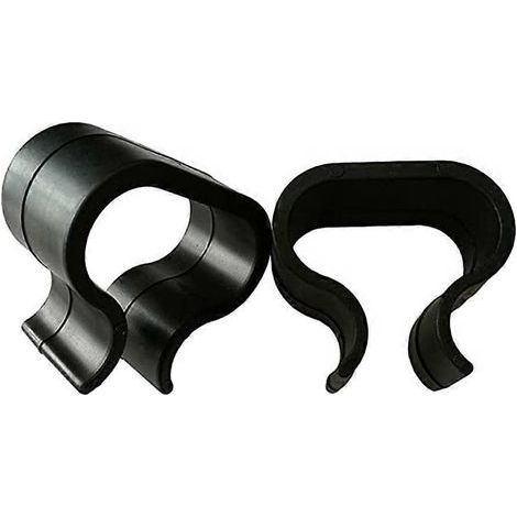 Lot de 10 clips de fixation pour meubles d'extérieur en osier, canapés et chaises en rotin (noir, grande taille) (1/5)