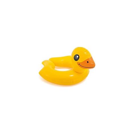 Bouée de natation enfant 62x57cm – Matériau vinyle résistant – Sans phtalates – Anneau flottant néon pour piscine (1/2)