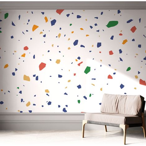 Papier peint autocollant adhésif installation rapide du papier peint durable et résistante Morceaux arc-en-ciel 312x219 cm (1/5)