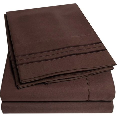 Draps De Lit - Ensemble De Literie En Microfibre - Taille Twin - 3 Pièces (1/5)