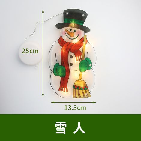 MINKUROW Luci Natalizie Led Babbo Natale Luci Lampada Natalizia Con Ventosa Per Decorazioni Natalizie Per Pareti In Vetro Per Interni (1/5)