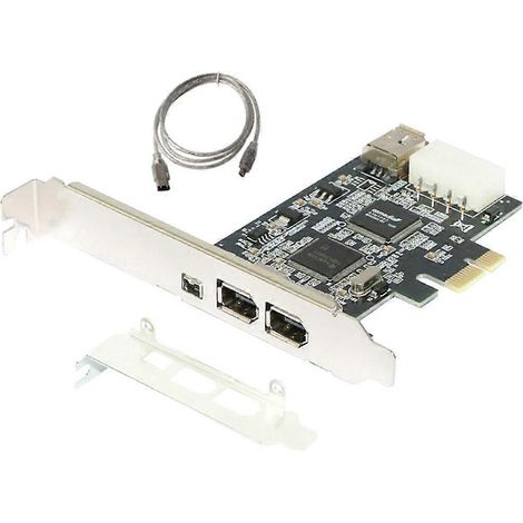 Carte d'extension Firewire 4 ports avec câble IEEE 1394 6 broches vers 4 broches pour PC de bureau (1/5)