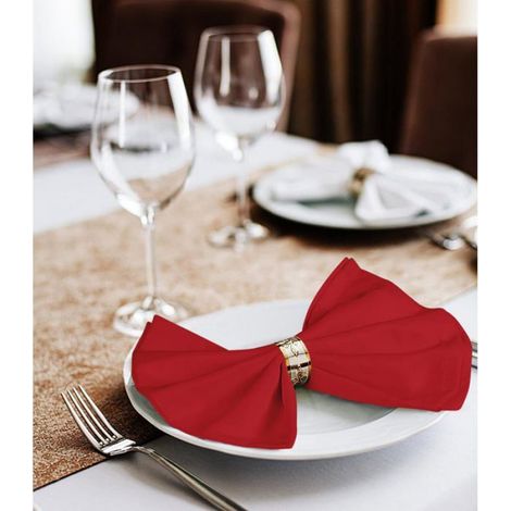 Serviette En Tissu - 43 X 43 Cm - Lavable En Machine - Pour Fêtes Mariages Et Dîners - Lot De 24 (1/4)