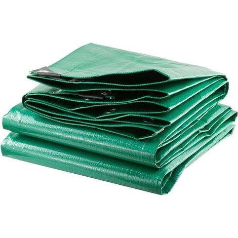 Telo protettivo per esterni, 5 x 8 m - Telo impermeabile, ultra resistente e durevole, resistente ai raggi UV - Telo per legna da ardere, Telo per cantieri edili - Occhielli in alluminio