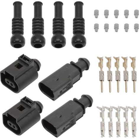 Connettori a 2 pin 1J0973802 compatibili con VW Audi A1 A3 A8 Skoda Seat maschi e femmine impermeabili per auto 1J0973702 1J0973802 6N0906102 connettori maschi e femmine con terminali e guarnizioni (1/4)