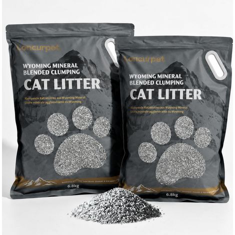 CECIPA MAX Arena para gatos aglomerante de alta calidad, sin polvo, extremadamente absorbente, neutraliza olores, sin fragancia – 13,6 kg (2 x 6,8 kg) (1/5)