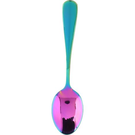 Cuillère à thé - Vaisselle occidentale en acier inoxydable aux couleurs de l'arc-en-ciel (1/5)