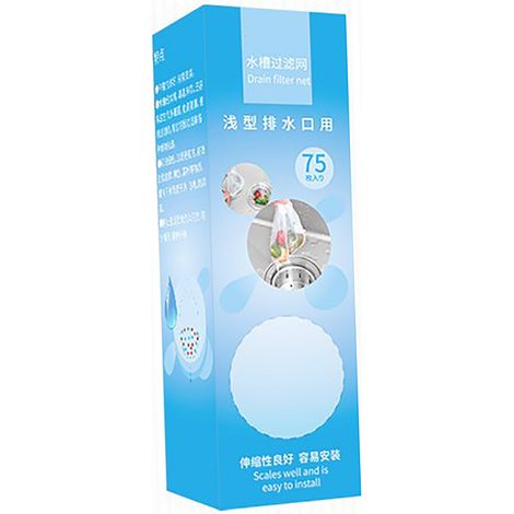 75 sacs filtrants pour évier, filtration efficace, usage multiple pour le drainage du fond de piscine (1/5)