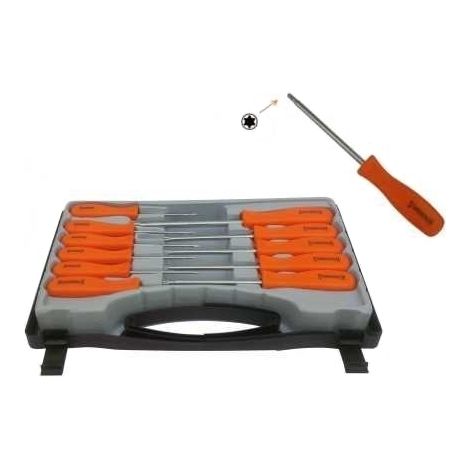 Set cacciaviti/giraviti di precisione tipo torx 11 pezzi cromo vanadio