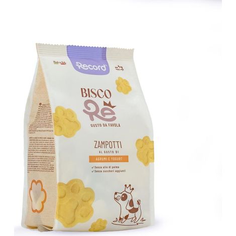 Record Dog Snack Biscore Zampotti con Yogurt e Agrumi - Sacco 400 Gr - Snack