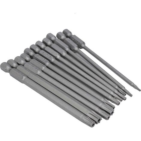 Jeu de 11 embouts de tournevis pentalobes creux de 75 mm pour perceuse électrique (1/5)