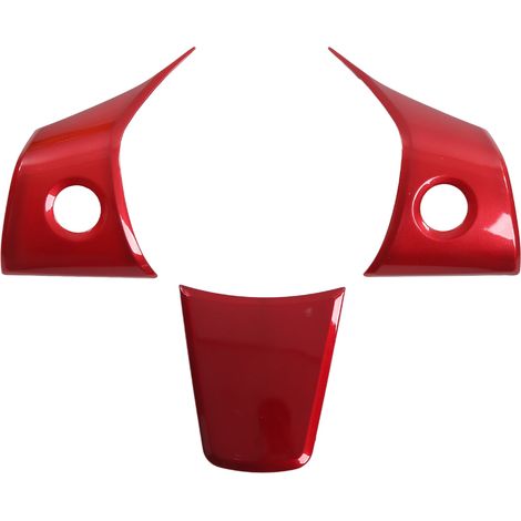 3 Pièces Lot Autocollants Décoratifs Intérieur Voiture Rouge pour Volant Tesla Modèle 3/Y 2017-2022 (1/5)