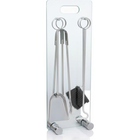 Juego de Accesorios para Chimenea Acero Inoxidable 69 cm Utensilios para Limpieza de Estufas y Chimeneas (1/5)