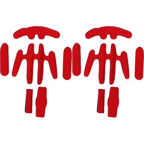 Sets Helmpolsterung aus heißgepresstem Schaumstoff mit Klettverschluss, Fahrradhelm-Innenfutter für E-Bikes, rot, Einheitsgröße (1/5)