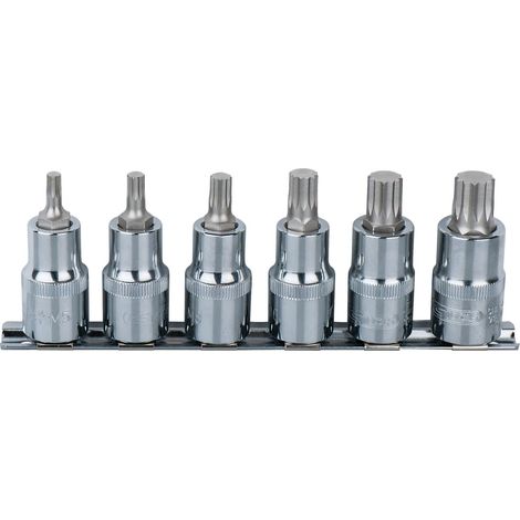 1/4" CHROMEplus Jeu de douilles tournevis XZN, 6 pcs