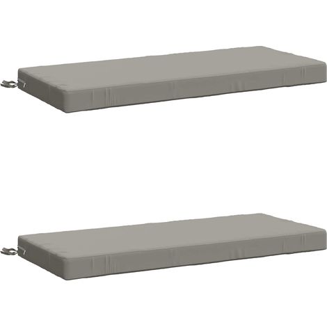 Cojines para bancos SOEST 2 uds. 100% Poliéster Gris vidaXL
