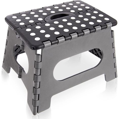 Folding Non-Slip Step Stool, Black, 150 kg Capacity (1/5)