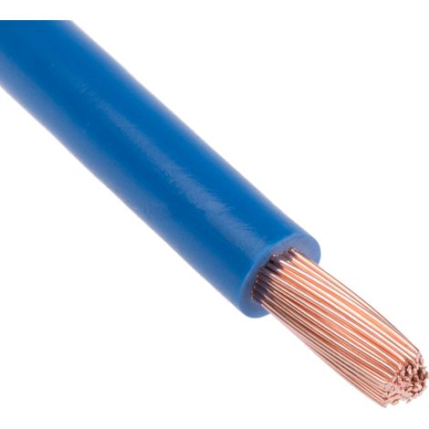 Rs Pro – Câble électrique mono conducteur 10 mm² – Cuivre recuit – Tension 600 V – Longueur 25m – Température max +70 °C – Gaine bleue