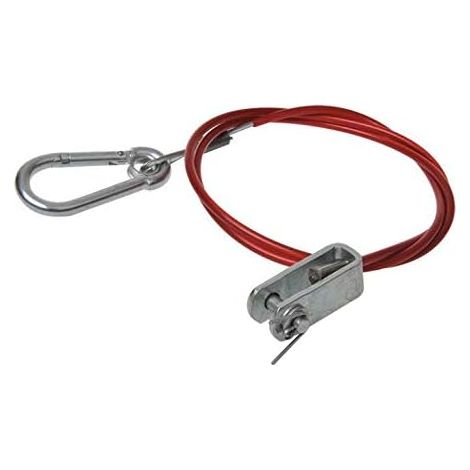 Brake and tear cable, 100 cm/1 m, with fork head for trailer (1/4)