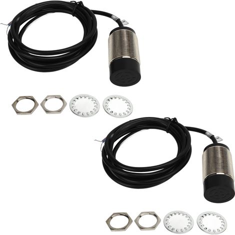 2 interrupteurs de proximité inductifs, distance 15 mm, sortie NPN normalement ouverte, capteur d'approche 2 fils, 6‑36 VDC (1/5)